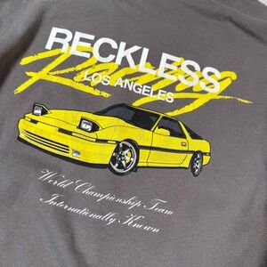 Young & Reckless Racing Los Angeles Faded Grey Graphic Tee Mens Large YR Shirt